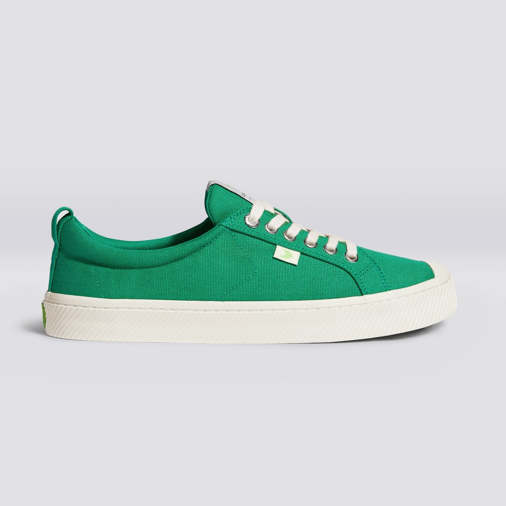 OCA LOW Cariuma Low Top Tela Vegan Vert Femme | DYZ-3454830